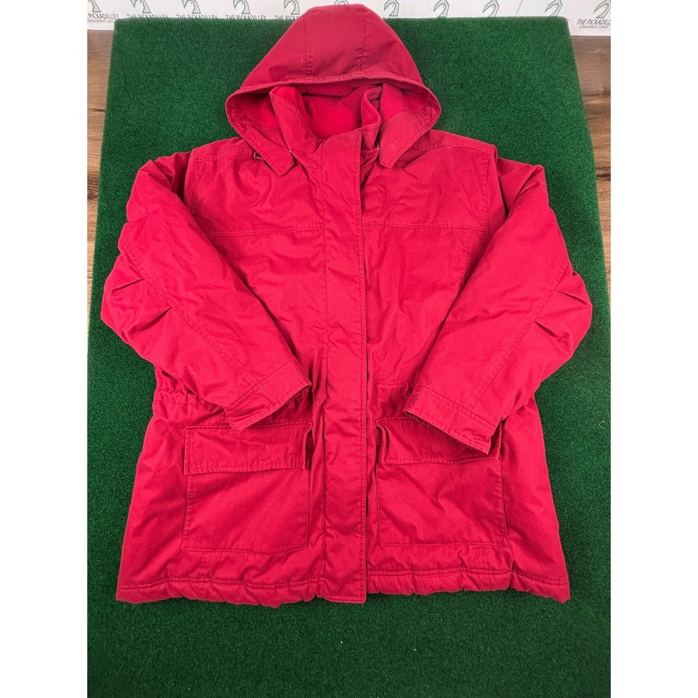 Pacific Trail Women's 1X Red Hooded Parka Cold Weather Outdoor Jacket Lined